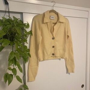 Nanushka yellow XS collared sweater knitwear